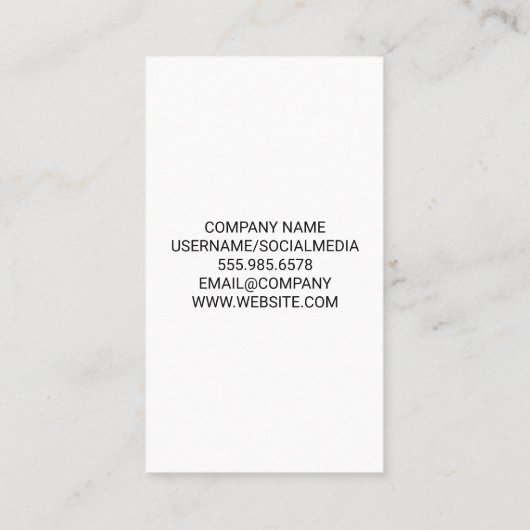 Carte De Visite Chaînes de cocktails (Dos)