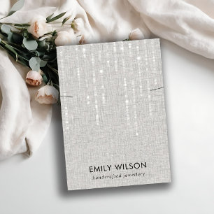 CARTE DE VISITE CHAÎNES DE LUMIÈRE EN LIGNE GRISE AFFICHAGE DE L