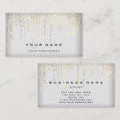 Carte De Visite Chaînes d'or gris Wedding planner (Devant / Derrière)