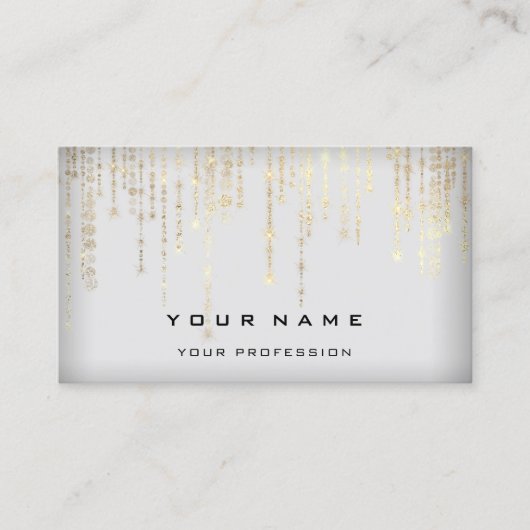 Carte De Visite Chaînes d'or gris Wedding planner (Devant)