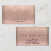 Carte De Visite Chaînes or Rose gris Wedding planner (Devant / Derrière)