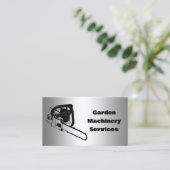 Carte De Visite Chainsaw Services Machine de jardin QR personnalis (Debout devant)