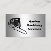 Carte De Visite Chainsaw Services Machine de jardin QR personnalis (Devant)