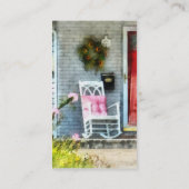 Carte De Visite Chaise de basculage avec le coussin rose (Dos)