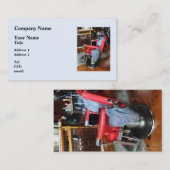 Carte De Visite Chaise de coiffeur rouge (Devant / Derrière)