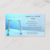 Carte De Visite Chaise de douche blanche Équipement Médicale soins (Devant)