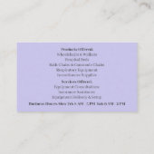 Carte De Visite Chaise de douche violet Équipement de soins Médica (Dos)