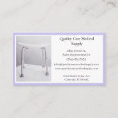 Carte De Visite Chaise de douche violet Équipement de soins Médica (Devant)