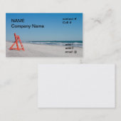 Carte De Visite chaise de plage de maître nageur (Devant / Derrière)