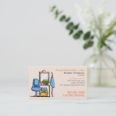 Carte De Visite Chaise de Spa de chien Groomer (Debout devant)