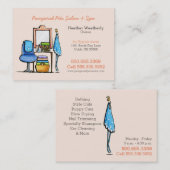 Carte De Visite Chaise de Spa de chien Groomer (Devant / Derrière)