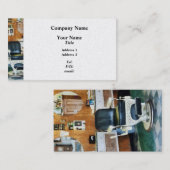 Carte De Visite Chaise du salon de coiffure un - finition de (Devant / Derrière)