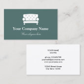 Carte De Visite Chaise élégante de logo de société de design (Devant / Derrière)