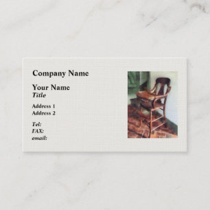 Carte De Visite Chaise haute en bois