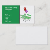 Carte De Visite chaise pliante et tables avec des ballons de (Devant / Derrière)