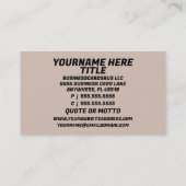 Carte De Visite Chaise rembourrée de meubles (Dos)