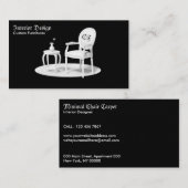 Carte De Visite Chaise Rétro Vase moquette Mobilier intérieur (Devant / Derrière)