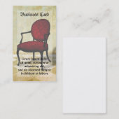 Carte De Visite Chaise Royale (Devant / Derrière)