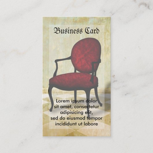 Carte De Visite Chaise Royale (Devant)