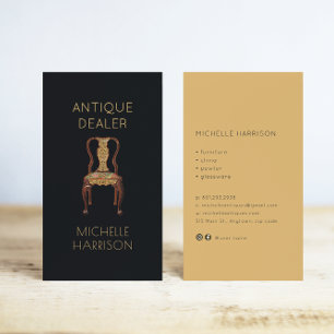 Carte De Visite Chaise vintage Antique Dealer Concepteur d'intérie
