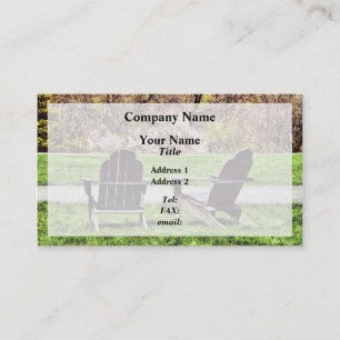 Carte De Visite Chaises Adirondack au printemps