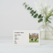 Carte De Visite Chaises d'Adirondack au printemps (Debout devant)