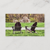 Carte De Visite Chaises d'Adirondack au printemps (Dos)