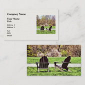 Carte De Visite Chaises d'Adirondack au printemps (Devant / Derrière)