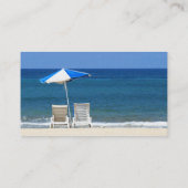 Carte De Visite Chaises De Plage Cool Vague Art (Dos)