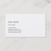 Carte De Visite Chaises de plage d'agent de voyage élégantes (Dos)