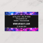 Carte De Visite Chakra Fleur de vie Parties scintillant Étoiles ét (Dos)