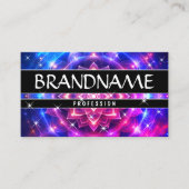 Carte De Visite Chakra Fleur de vie Parties scintillant Étoiles ét (Devant)