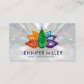 Carte De Visite Chakra Geodes Lotus - Traitement des cristaux (Devant)