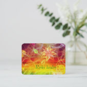 Carte De Visite Chakra l'énergie des fleurs art par guérison amour (Debout devant)