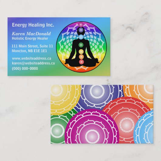 Carte De Visite Chakra Yoga (Devant / Derrière)
