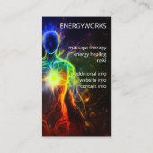 Carte De Visite Chakras | Auras humains | Energy Healer (Dos)