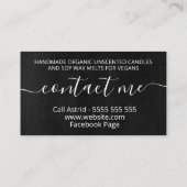 Carte De Visite Chalboard Fusion de cire de cire de chandelle fait (Dos)