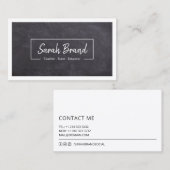 Carte De Visite Chalet Chic - Enseignant (Devant / Derrière)