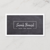 Carte De Visite Chalet Chic - Enseignant (Devant)