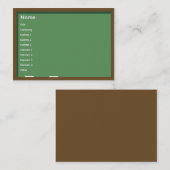 Carte De Visite Chalet - Chubby (Devant / Derrière)