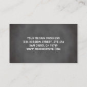 Carte De Visite Chalet gris chalboard chic hello graphiste (Dos)
