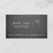 Carte De Visite Chalet gris Enseignant substitut Apple (Devant)