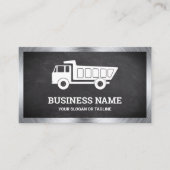 Carte De Visite Chalet noir Construction Camion de vidage (Devant)