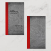 Carte De Visite Chalet spécial gris rouge moderne (Devant / Derrière)