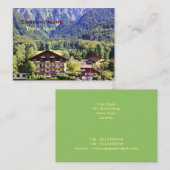 Carte De Visite Chalet suisse (Devant / Derrière)