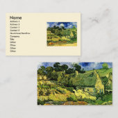 Carte De Visite Chalets à chaume, Cordeville par Vincent van Gogh (Devant / Derrière)