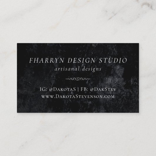 Carte De Visite Chaleur Rose crâne | Funky Gothic Grunge Branding (Dos)