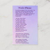 Carte De Visite Chalice violette (Dos)