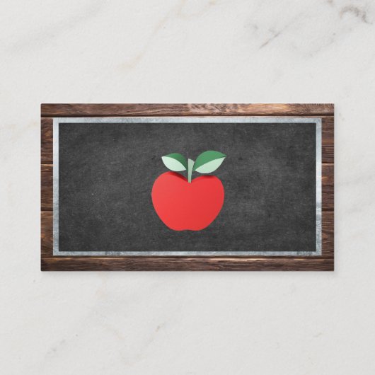 Carte De Visite Chalk Board École d'enseignement (Dos)