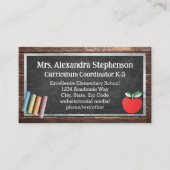 Carte De Visite Chalk Board École d'enseignement (Devant)